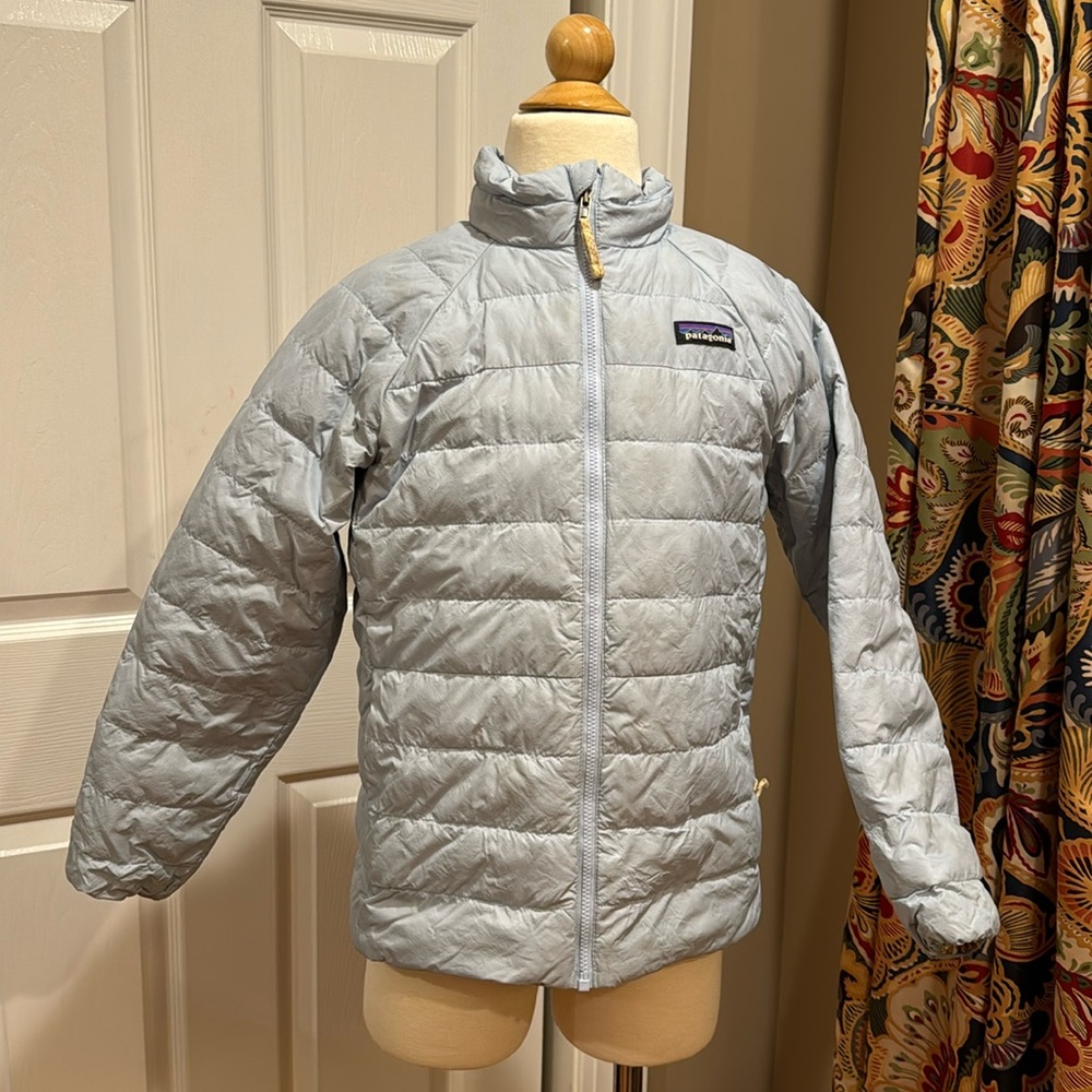 Patagonia Pale Blue Down Sweater/puffer jacket. Sz s